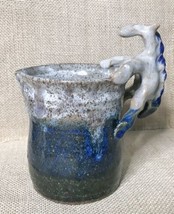 Rustic Speckled Art Pottery Horse Handle Creamer Cottagecore Farmcore AS... - $19.80