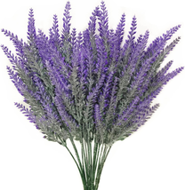 Fake Flowers Lavender in Purple, Artificial Flowers for Decoration Faux Flower P - £14.86 GBP