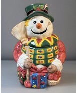 Vintage 11” Ceramic CLOWN Snowman Christmas Cookie Jar Holiday,World Baz... - $17.82
