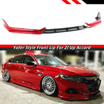 For 2021-2022 Honda Accord Yofer San Marino Red Front Bumper Lip Splitter Kit - £123.61 GBP