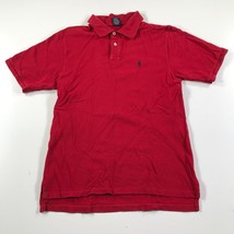 Polo Ralph Lauren Boys Large Polo Shirt Red Blue Pony Logo Collared Shor... - £9.58 GBP