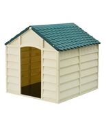 Large Size Dog Heavy Duty Outdoor Waterproof Dog House in Beige Polyprop... - $324.72