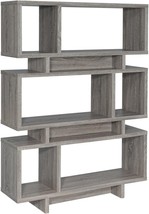 Coaster Home Furnishings Coaster Contemporary Weathered Grey Open Bookcase - £195.93 GBP