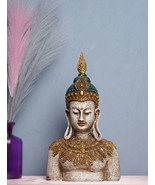 Handcrafted Polyresin Buddha Head Sculpture - Serenity for Your Space - £158.01 GBP