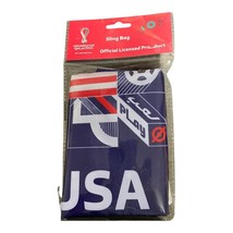 FIFA World Cup Qatar 2022 United States Sling Bag 17&quot;x13.5&quot; Soccer Backpack - $11.49