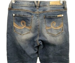 Seven 7 Girlfriend Skinny Leg Jeans Womens Size 4 Blue Denim Distressed Stretch - £9.31 GBP