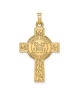 14K Yellow Gold US Coast Guard Cross Pendant - $550.99