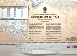 BROUGHTON STRAIT VANCOUVER ISLAND Nautical Chart Map 46&quot; x 33&quot; BC Canada... - £23.48 GBP