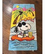 Vintage Joe Cool Snoopy Surfing Palm Tree Fever Retro Beach Towel Jay Fr... - $546.37 MXN