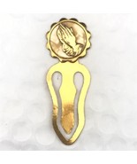 Bible Bookmark Gold Tone Vintage Praying Hands Italy Christian - £10.20 GBP