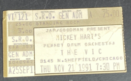 Mickey Hart Band Planet Drum Ticket Stub Nov 21 1991 Grateful Dead The Vic Chgo - £5.45 GBP