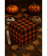 Halloween Buffalo Plaid 1/4 in Squares Digital Download 12x12 Seamless S... - $2.77 CAD