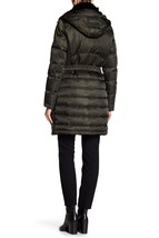 Vince Camuto Faux Fur Collar Duck Down Belted Jacket.hunter sz XL NEW - $148.39
