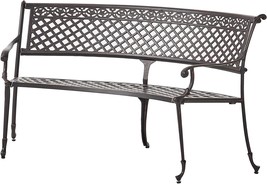 Shiny Copper Sebastian Outdoor Antique Cast Aluminum Sector Bench By Christopher - £309.38 GBP