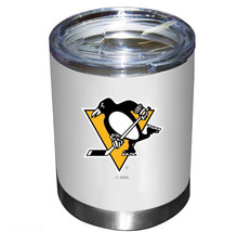 Pittsburgh Penguins NHL Lidded Stainless Steel Lowball Whisky Rocks Tumbler 12oz - £22.94 GBP