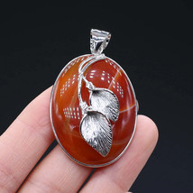 Natural Stone Shell Leaf Oval Pendant for DIY Jewelry - £23.12 GBP+