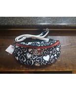 Brighton ENDLESS LOVE BELT BAG Black White Hearts Crossbody Fanny Pack  - $15.99