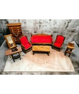 Chadwick Miller Vintage Dollhouse Furniture Sofa Set Mirror Highboy 8pc Lot - $104.43 CAD