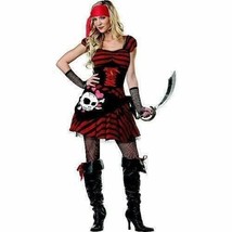 Womens Pirate Jewel Seas Dress Tights Gloves Bandana 6 Pc Halloween Cost... - £31.16 GBP
