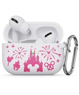 Charming Silicone Engraved AirPods Pro Case Cover in White and Rose Red - $513.77 MXN