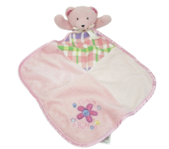 Baby Essentials Pink Teddy Bear Cute As A Button Security Blanket Stuffed Plush - £42.12 GBP