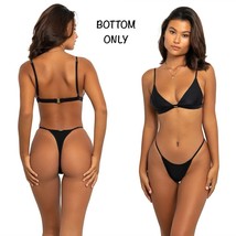 FAE Swim JONES Thong Bikini Bottom - Black - G-String - Sustainable - Large - $89.00