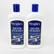 LOT OF 2- Wrights Silver Polish Anti Tarnish Cleans Polishes Protects. 7... - £17.41 GBP