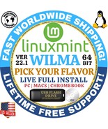 LINUX MINT OS 22 WILMA CINNAMON XFCE MATE LMDE6 64BIT USB,DVD LIVE, FULL... - €3,40 EUR+