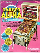 Target Alpha Pinball Flyer Original 1976 Space Age Retro Game Artwork 8.5&quot; x 11&quot; - £19.31 GBP