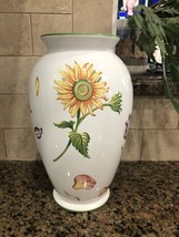 TIFFANY and Co 1998 PETALS 10&quot; Vase Sunflowers Florals Simple Elegance - £17.38 GBP