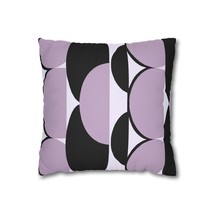 Decorative Throw Pillow Covers With Zipper - Set Of 2, Geometric Lavender And Bl - £29.98 GBP