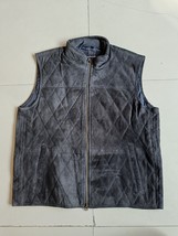 Tommy Hilfiger Suede Leather Quilted Vest Coat $499 Free Global Shipping (0714) - £193.91 GBP