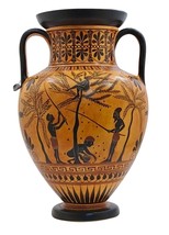 Amphora Olive Gathering Heracles Centaur Pholus Vase Ancient Greek Pottery Ceram - £159.62 GBP