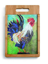 Silvestri Demdaco Rooster Wood and Glass Cutting Board Set, Multicolor  - £29.09 GBP