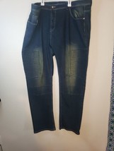 Phat Farm Mens Size 44W 32L  Ribbed Leg Denim Jeans Pants - £22.52 GBP