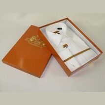 Men 100% Egyptian Cotton Shirt French Cuffs Wrinkle Resistance ENZO 71402 White image 2