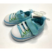 New Gerber Baby Infant Boys 1 Light Blue Slip On Sneaker Crib Shoes - $9.89