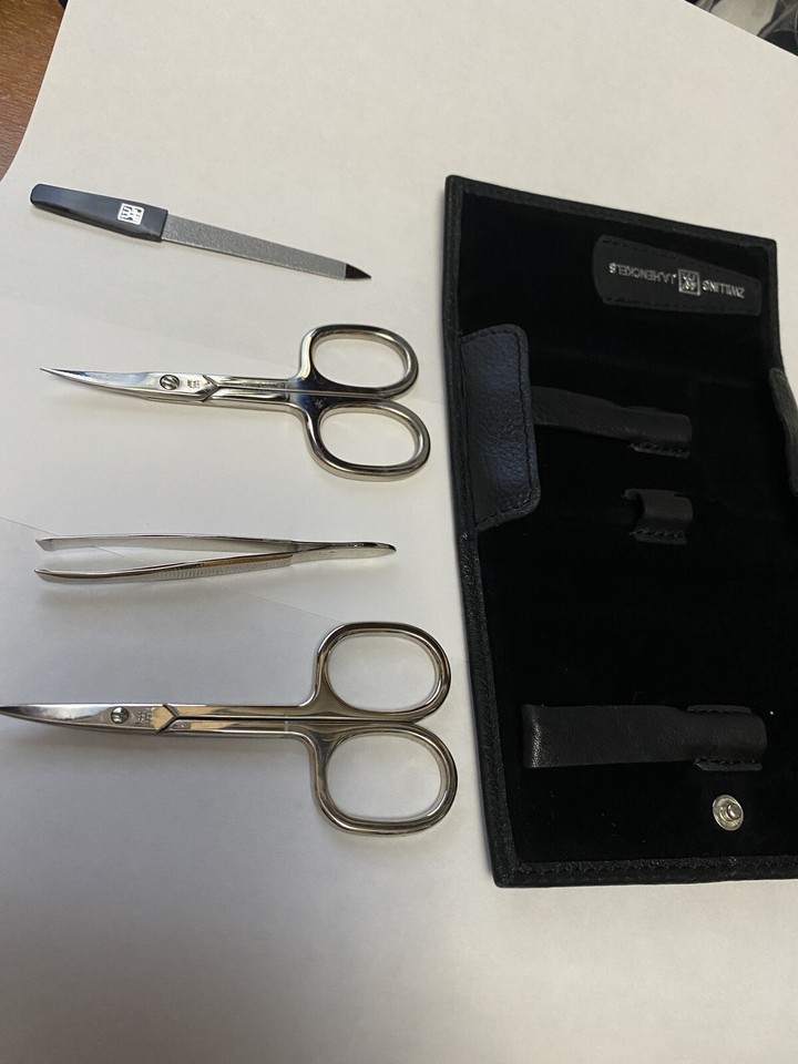 Zwilling 4 pieces  made in Germany travel manicure set nail care  Leathe... - $69.27