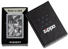 American Icon Lighter Statue of Liberty &amp; Abe Lincoln ZIPPO LIGHTER - £26.62 GBP