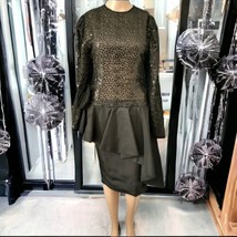 Cocktail Dress 10 Gilberts for Tally Atomic Pencil Asymmetric Vintage 60s Sequin - £109.01 GBP