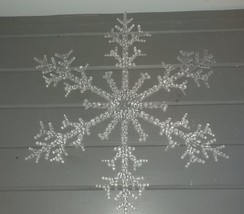 17” Clear Acrylic Plastic Snowflake  Christmas Decor Window Door - £19.65 GBP