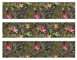 Mossy Oak with pink leaves Camo edible cake strips cake topper decorations - £7.98 GBP