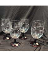 Princess House Contemporary Elegance Red Ice Tea Glasses set of 4 Goblet... - $56.09