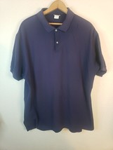 VTG LL Bean Shirt Mens Large Polo Double L Navy Blue Made USA 90s Classic - £13.44 GBP