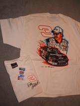 OLD  VTG Dale Earnhardt Sr #3 &quot;Sam Bass&quot; painting on a Chase white L tee shirt  - £18.85 GBP