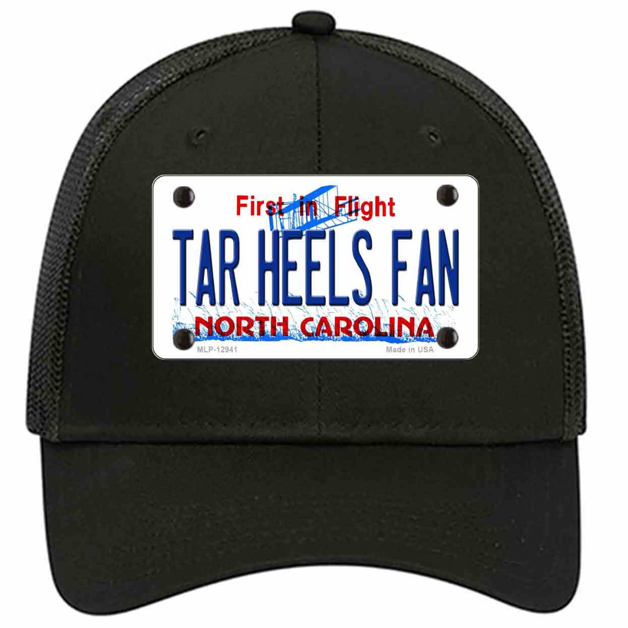 Tar Heels Fan Novelty Black Mesh License Plate Hat
