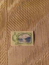 Trinidad &amp; Tobago Vintage Cancelled Postage Stamp 1 Cent First Boca Green VTG - £6.24 GBP