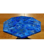 18&quot; Octagon Lapis Stone Sofa Center Table Handmade Arts Luxury Dining Ro... - £400.49 GBP