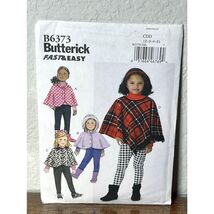 BUTTERICK B6373 Sewing Pattern Child Kids Girls Capes Poncho CDDD 2-3-4-... - $9.45