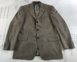 Burberry London Suit Jacket Mens 43R Black Tan Brown Houndstooth Wool 3 ... - $98.99